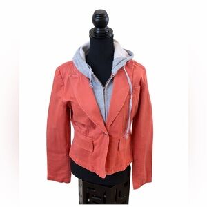 NWT Tulle Cotton Hooded Blazer Jacket – Size Large